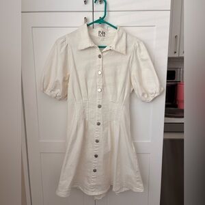 White Button-Down Dress